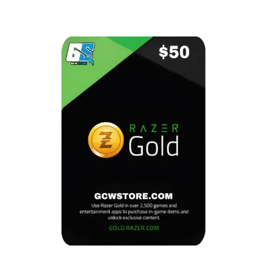Razer Gold 50 USD - Razer Key - GLOBAL GLOBAL — Razer Gold redeem code at GCW Store