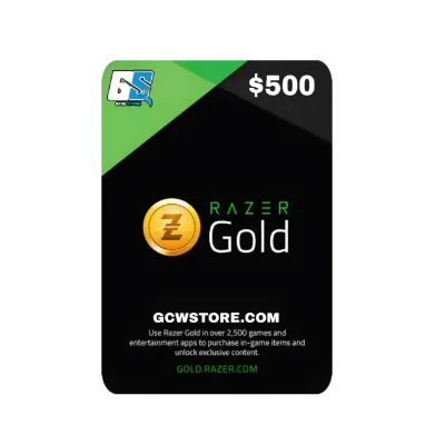 Razer Gold 500 USD - Razer Key - GLOBAL GLOBAL — Razer Gold redeem code at GCW Store