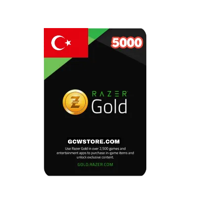 Razer Gold TL 5000 TRY KEY (TURKEY) Gift Card TURKEY — Razer Gold redeem code at GCW Store